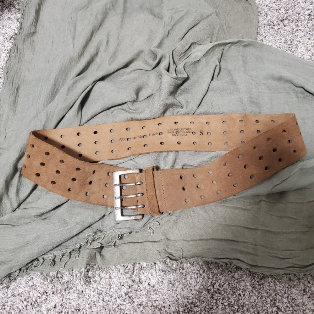 Abercrombie & Fitch Vintage Brown Leather Belt